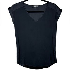 Express Black Short Sleeve Blouse Size XS